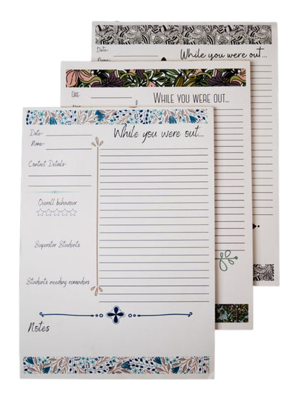 Supply Teacher Notepad